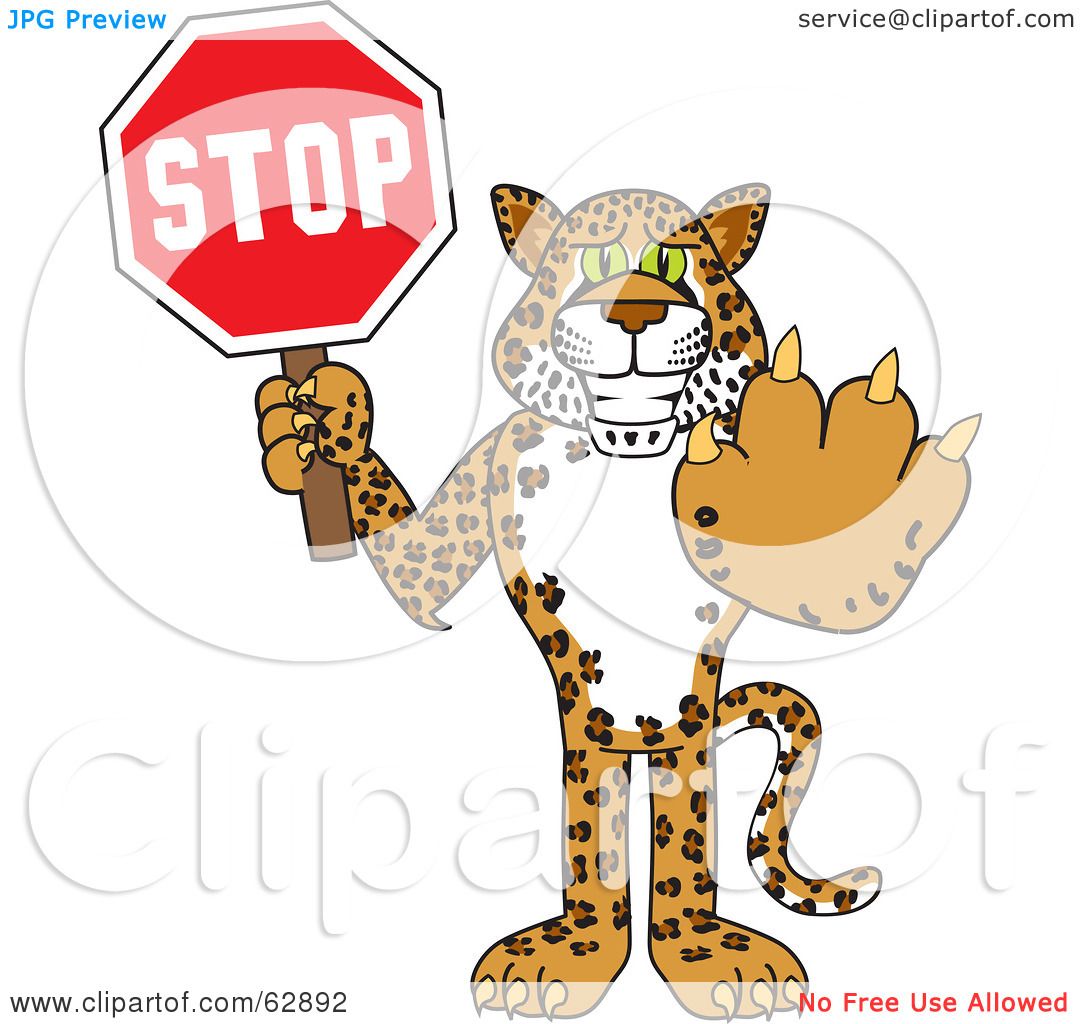 Royalty-Free (RF) Clipart Illustration of a Cheetah Character School Mascot  Playing Basketball by Mascot Junction #62877