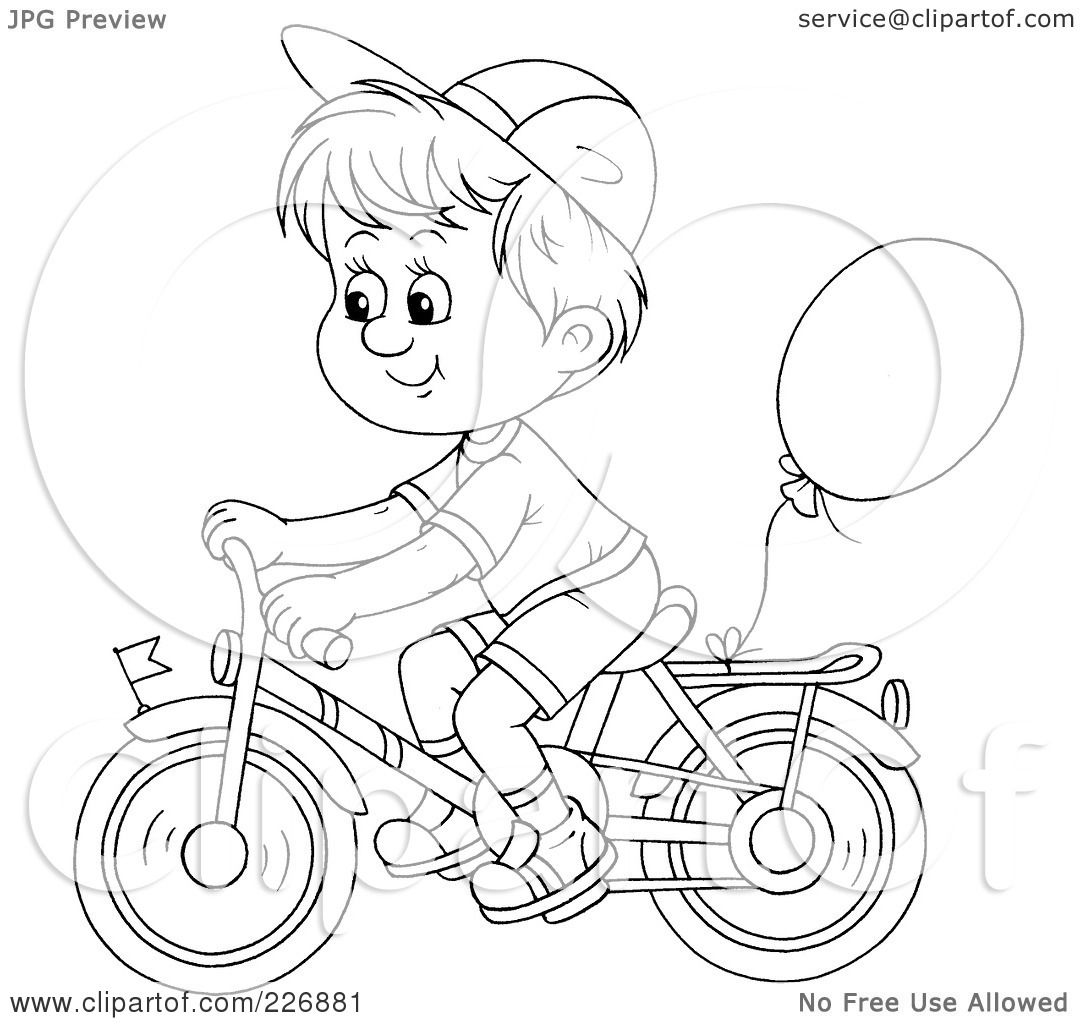 Royalty-Free (RF) Clipart Illustration of a Coloring Page Outline Of A