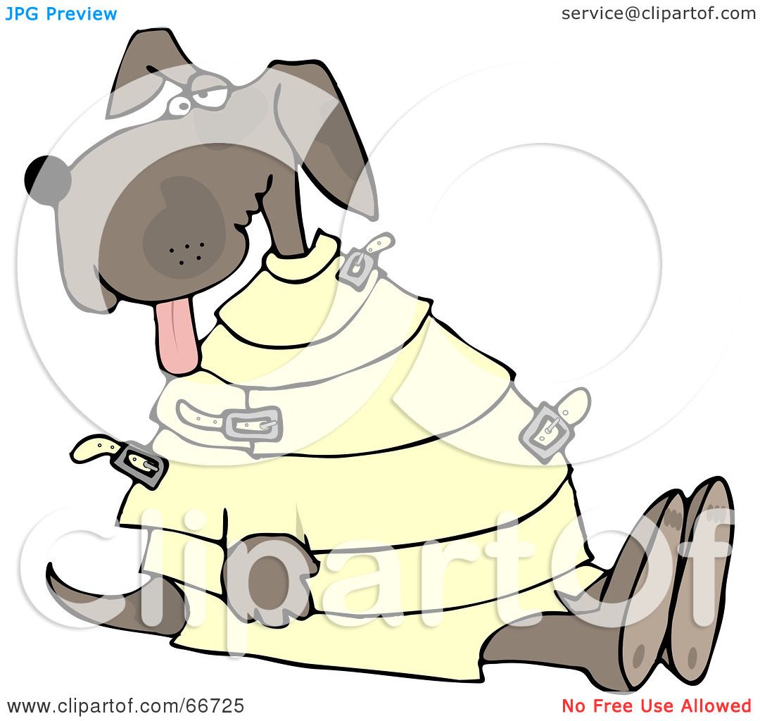 Royalty-Free (RF) Clipart Illustration of a Crazy Dog in a ...