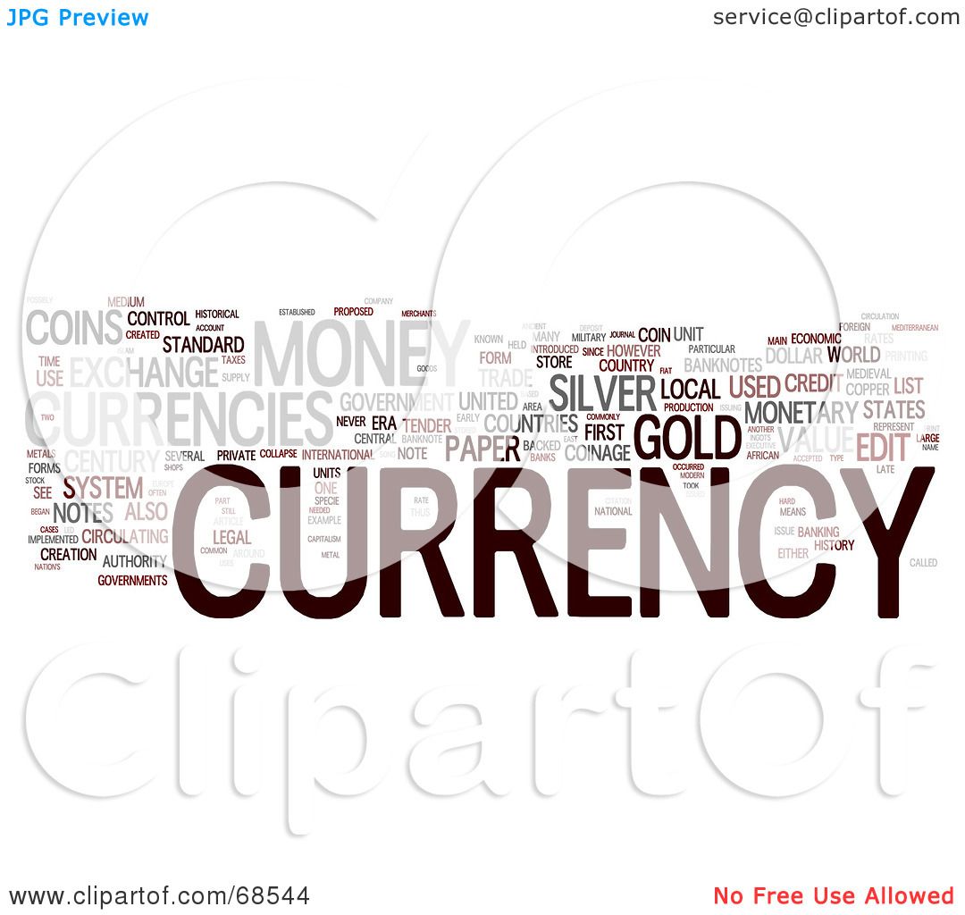 Royalty Free Rf Clipart Illustration Of A Currency Word