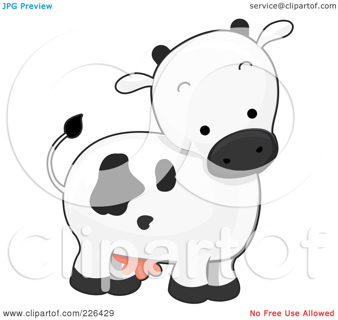 Royalty-Free (RF) Clipart Illustration of a Cute Cow by ...