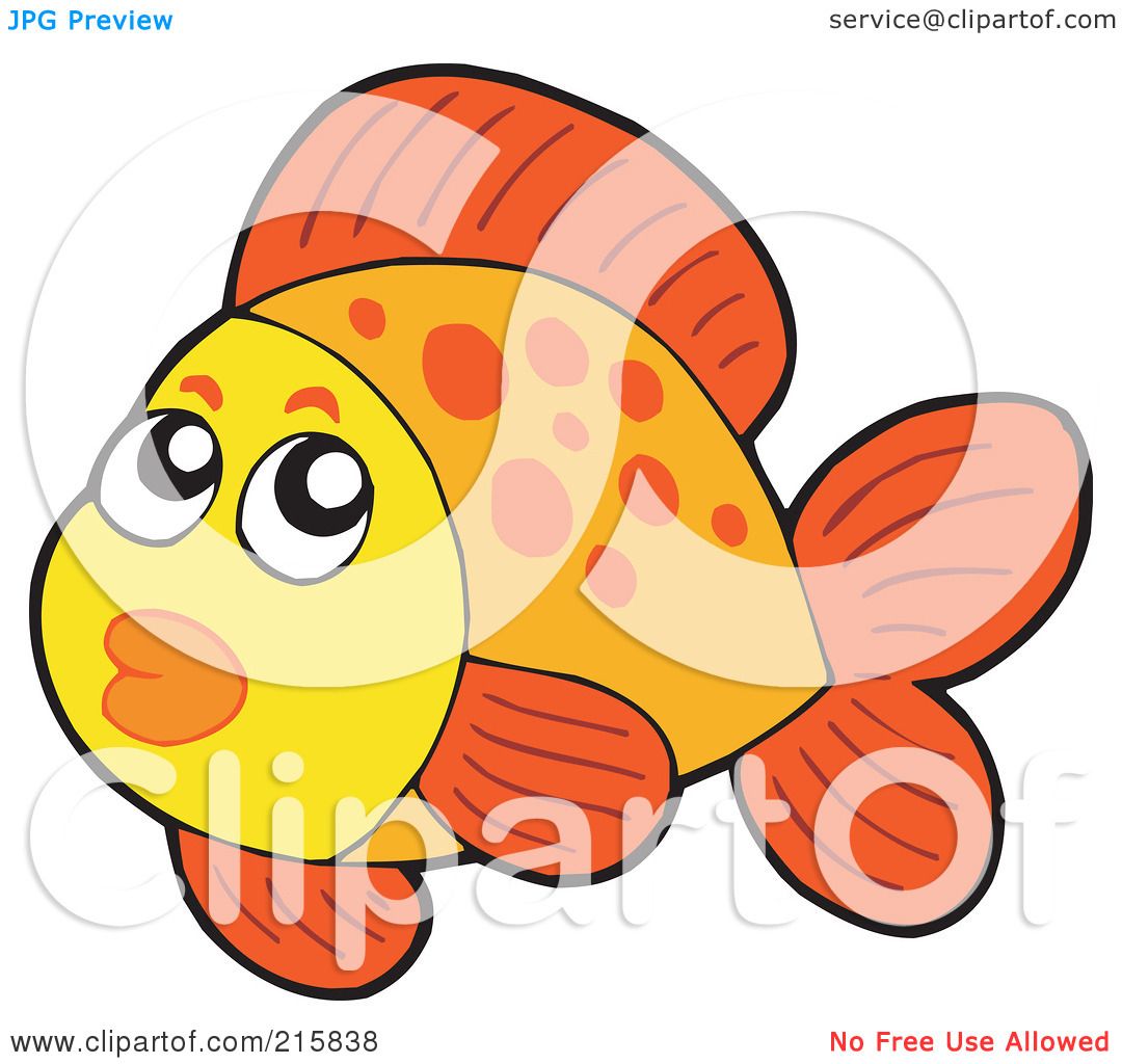 Royalty-Free (RF) Clipart Illustration of a Cute Orange Fish With Spots And  Lips by visekart #215838