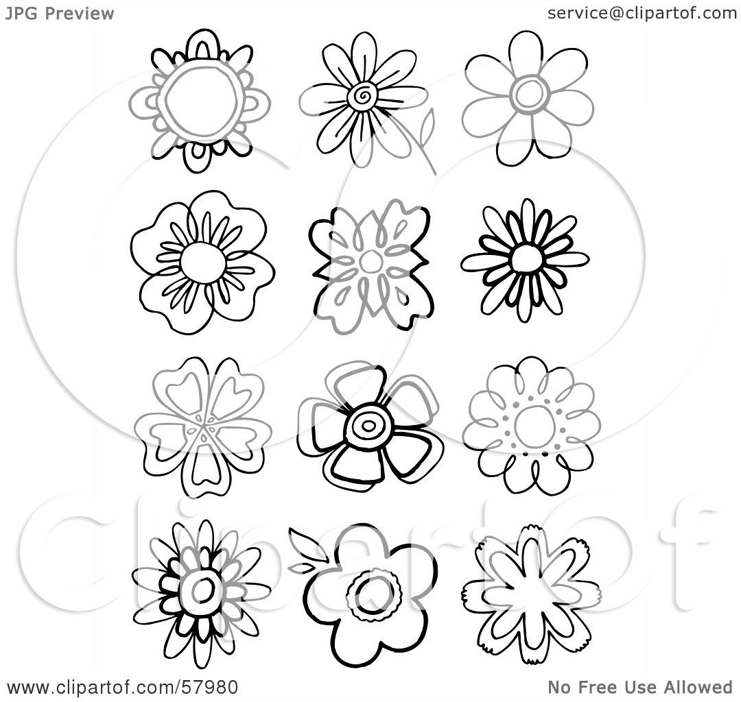 free black and white shapes clip art - photo #36