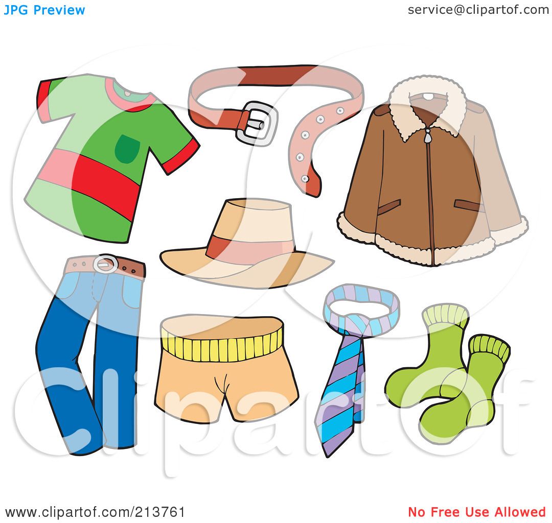 Royalty-Free (RF) Clipart Illustration of a Digital Collage Of Men's ...