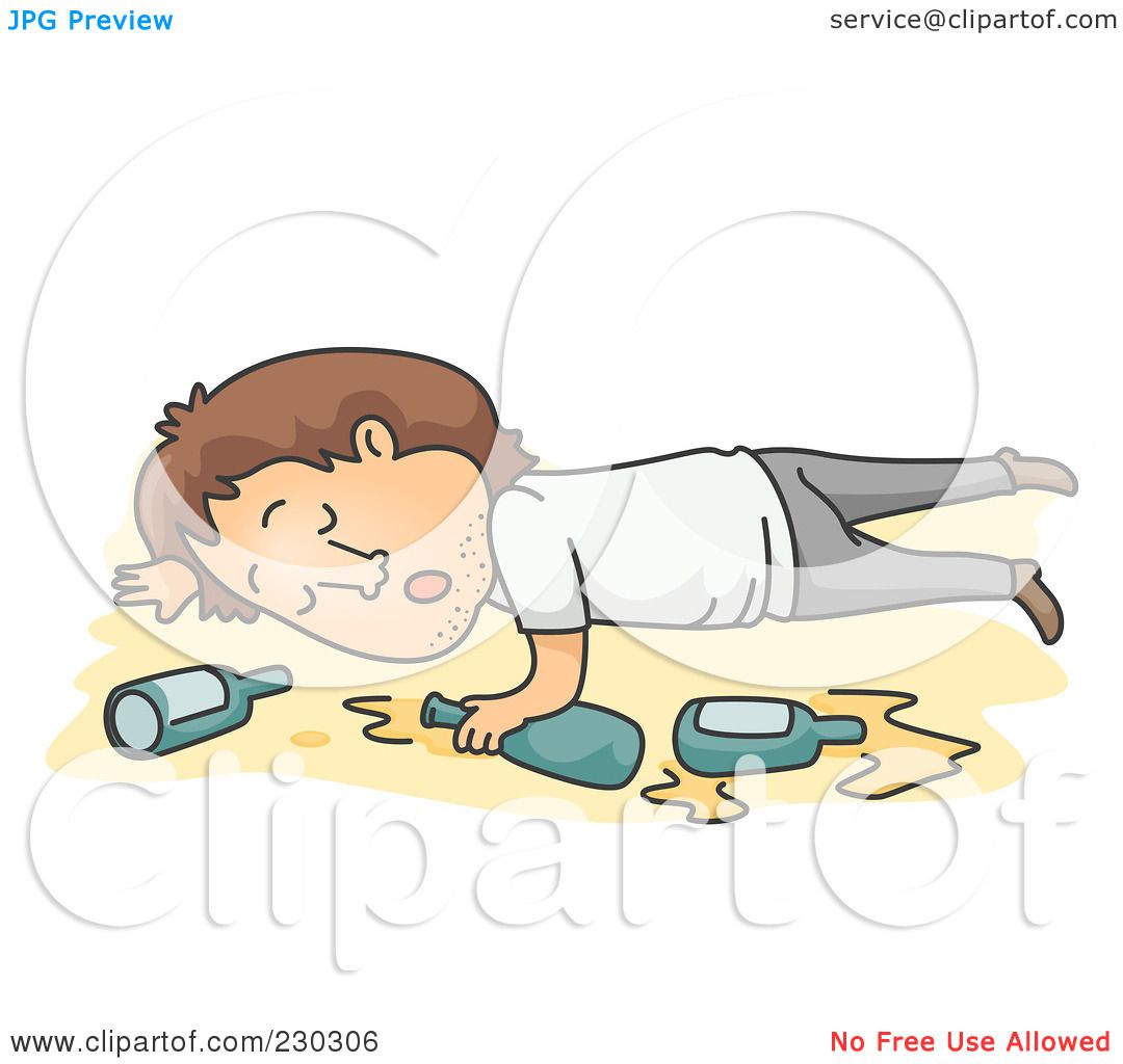 passed out clip art