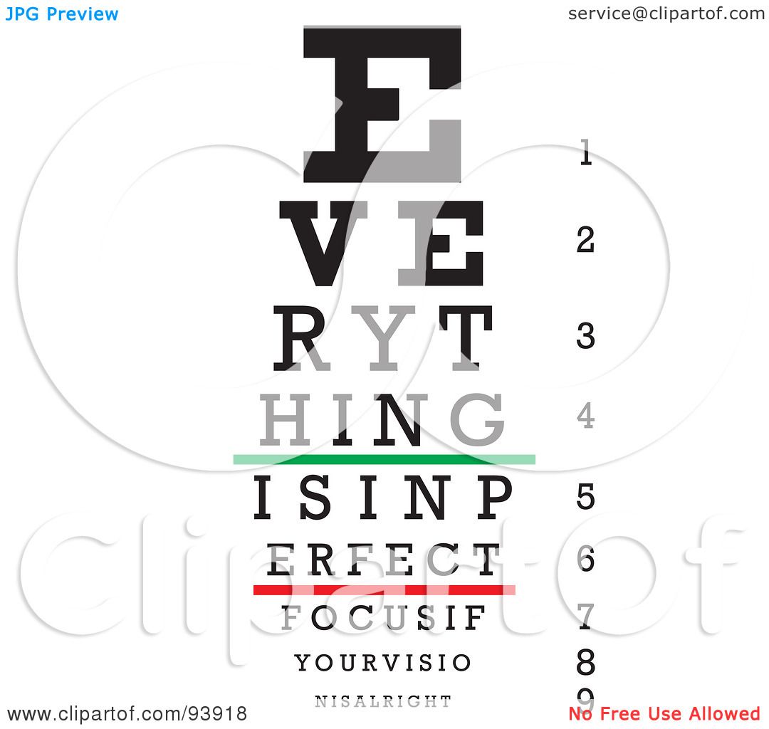 Eye Chart Clipart