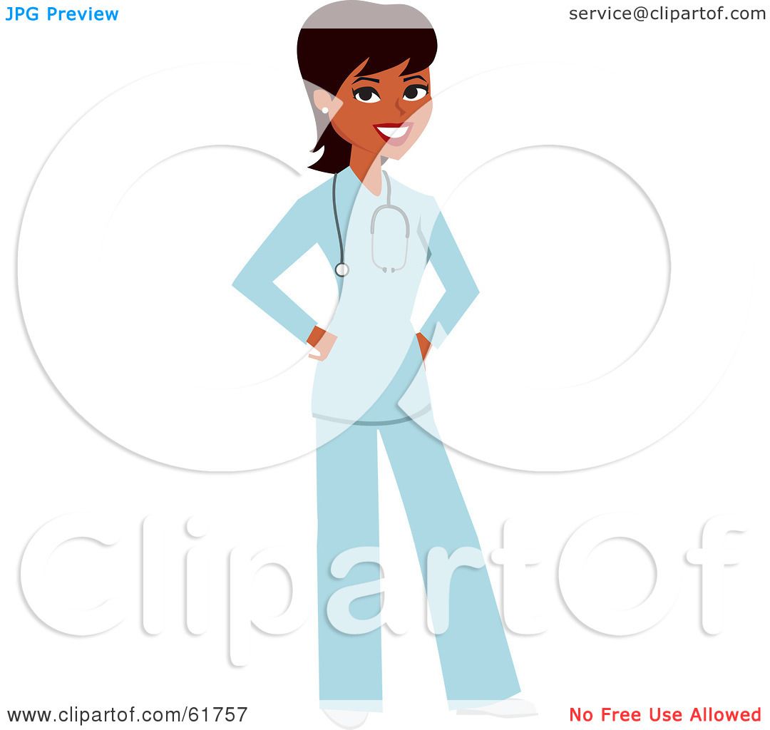 Royalty-free (RF) Clipart Illustration of a Friendly Black Female ...