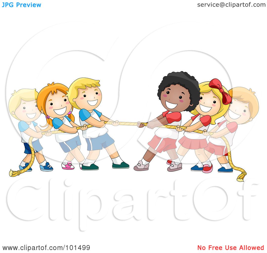 Royalty-Free (RF) Clipart Illustration of a Group Of Diverse