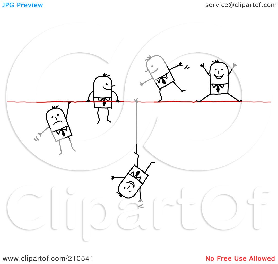 Royalty Free Rf Clipart Illustration Of A Group Of Stick Person Business Men Walking Falling 