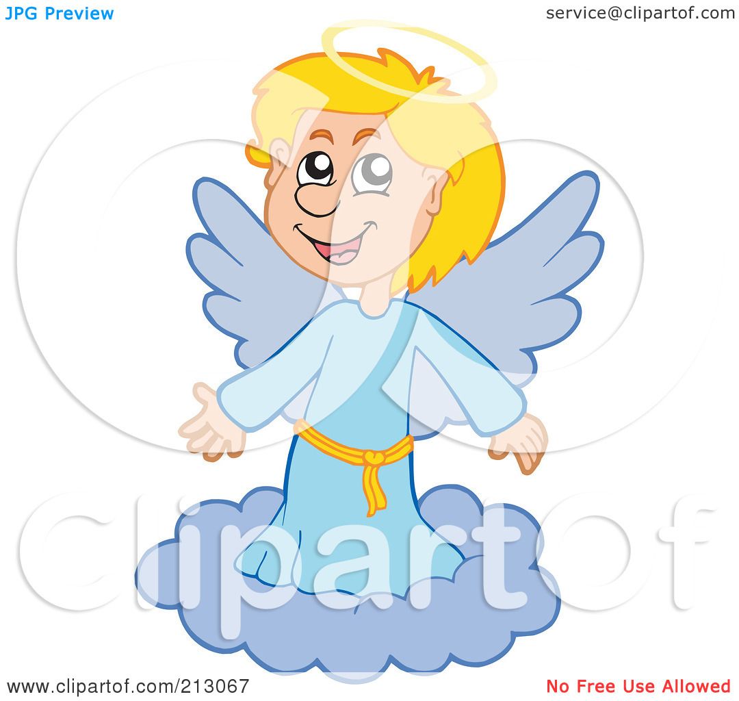 Royalty-Free (RF) Clipart Illustration of a Grinning Blond 