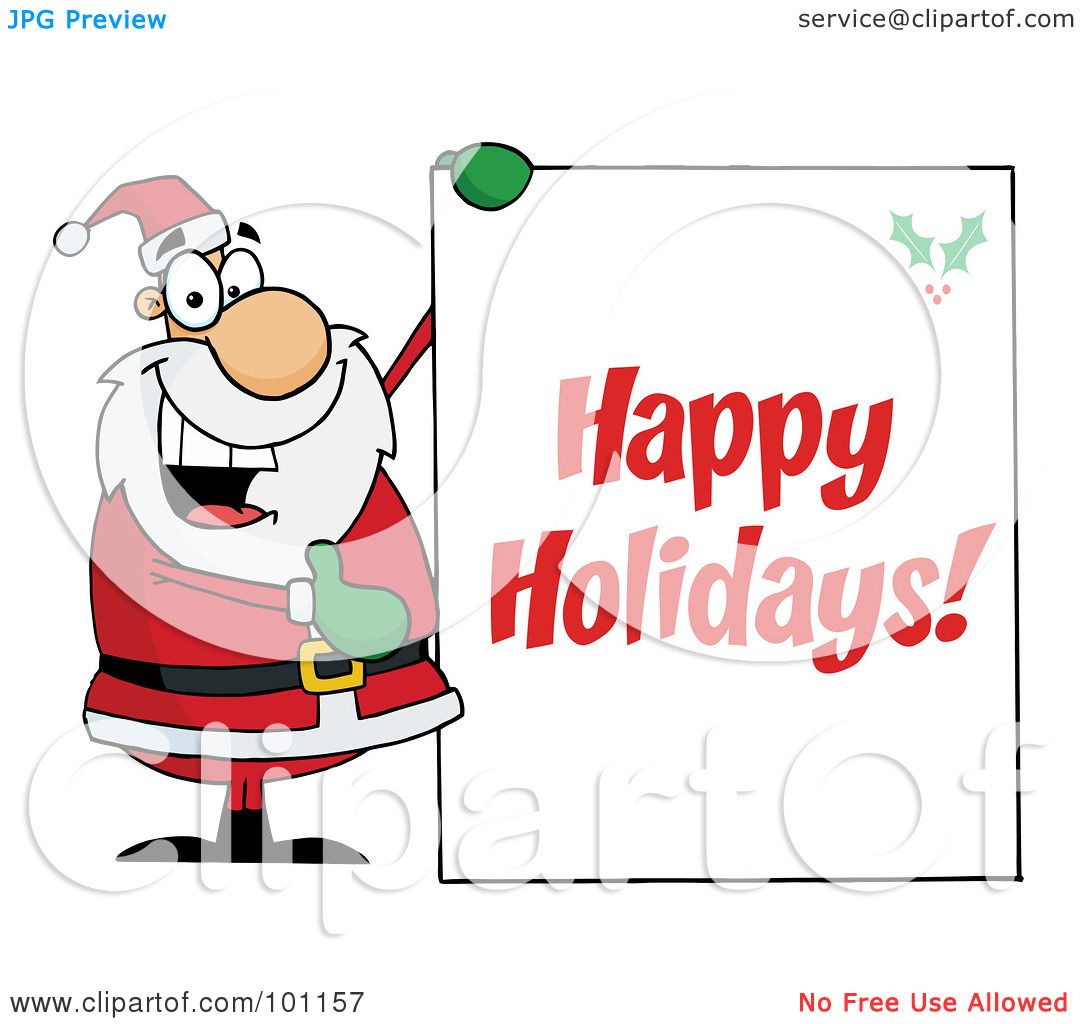 RoyaltyFree (RF) Clipart Illustration of a Happy Holidays