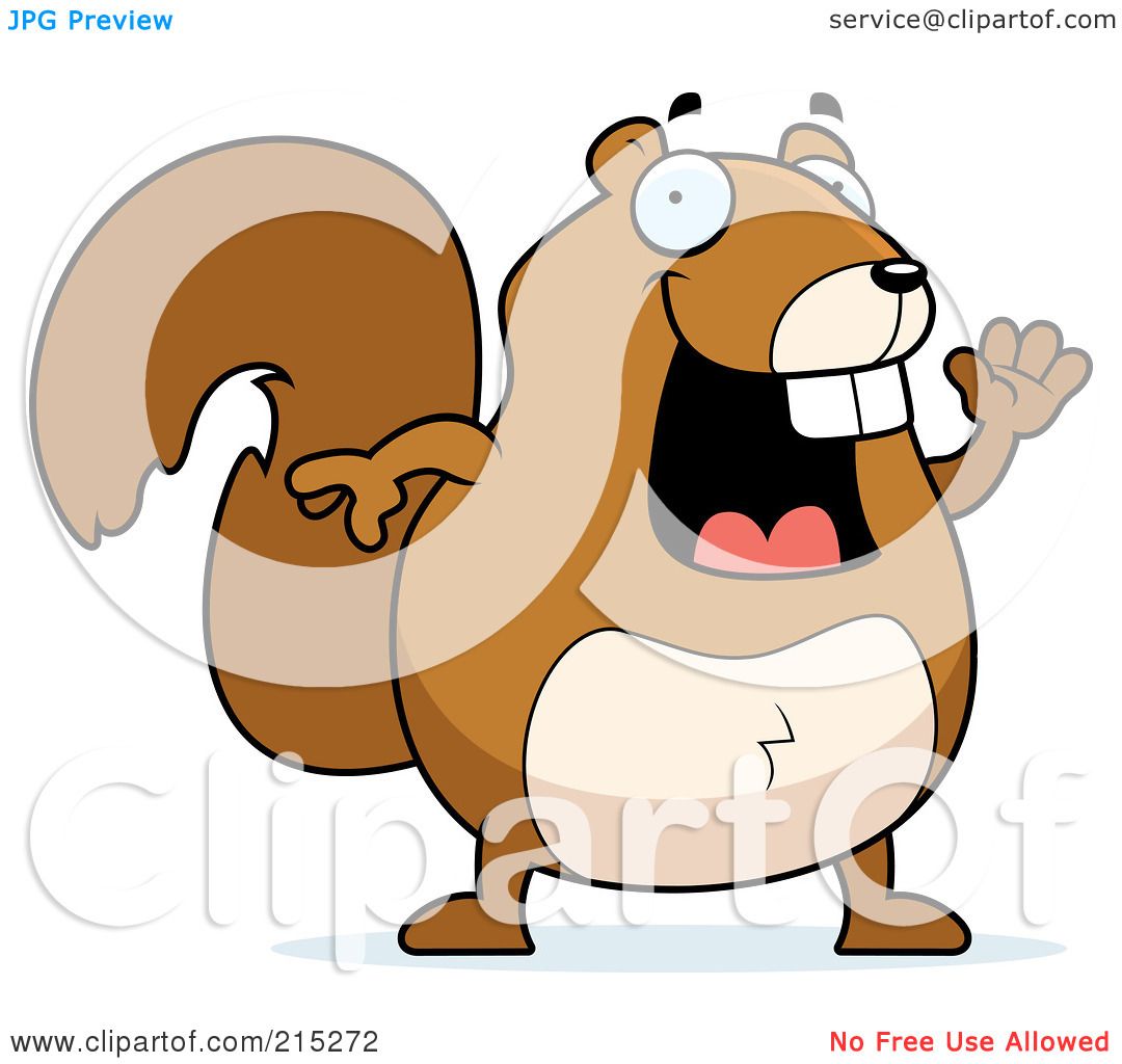 Royalty Free Rf Clipart Illustration Of A Happy Squirrel Waving By