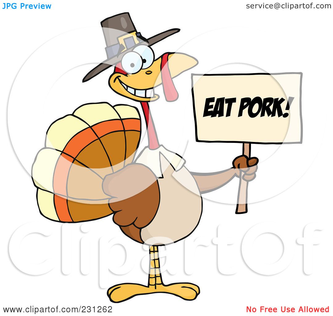 Royalty-Free (RF) Clipart Illustration of a Happy Thanksgiving Pilgrim ...