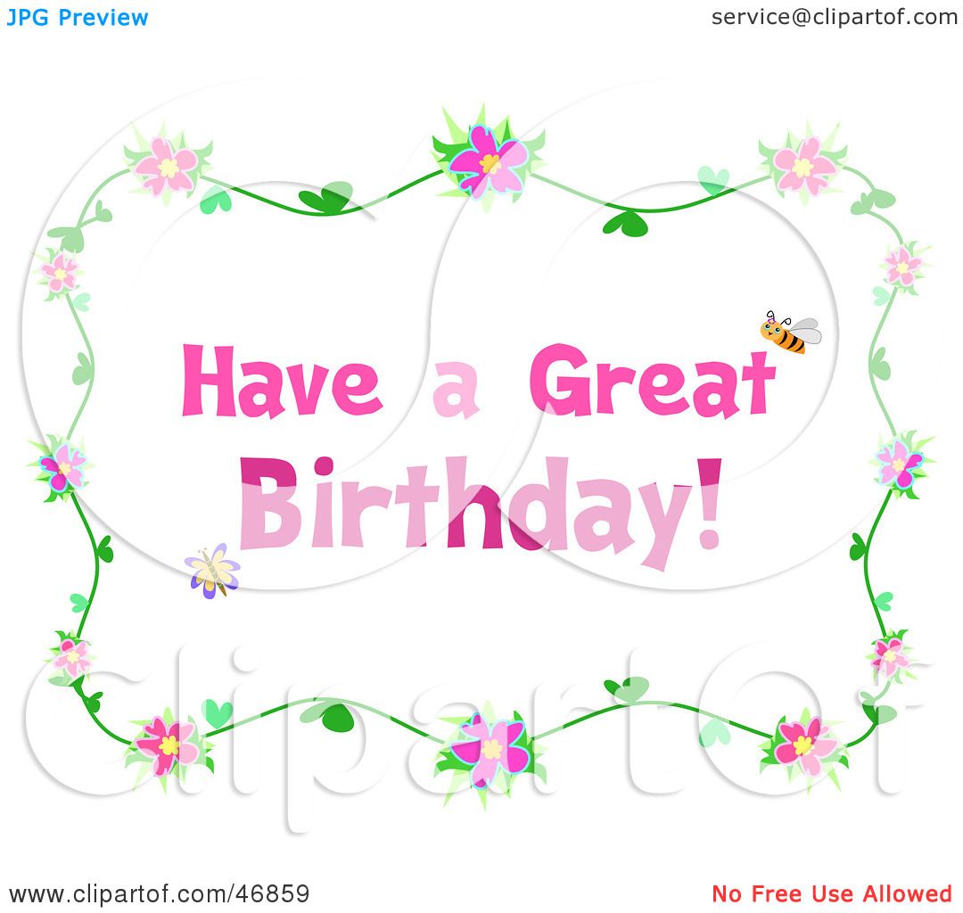 Royalty-Free (RF) Clipart Illustration of a Have A Great Birthday ...