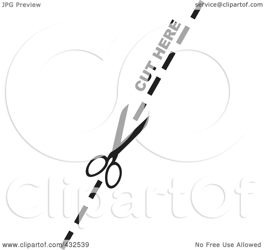 clip art dotted line with scissors - photo #33