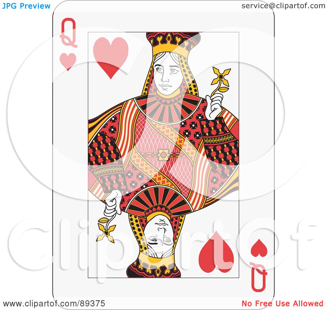 queen of hearts card designs