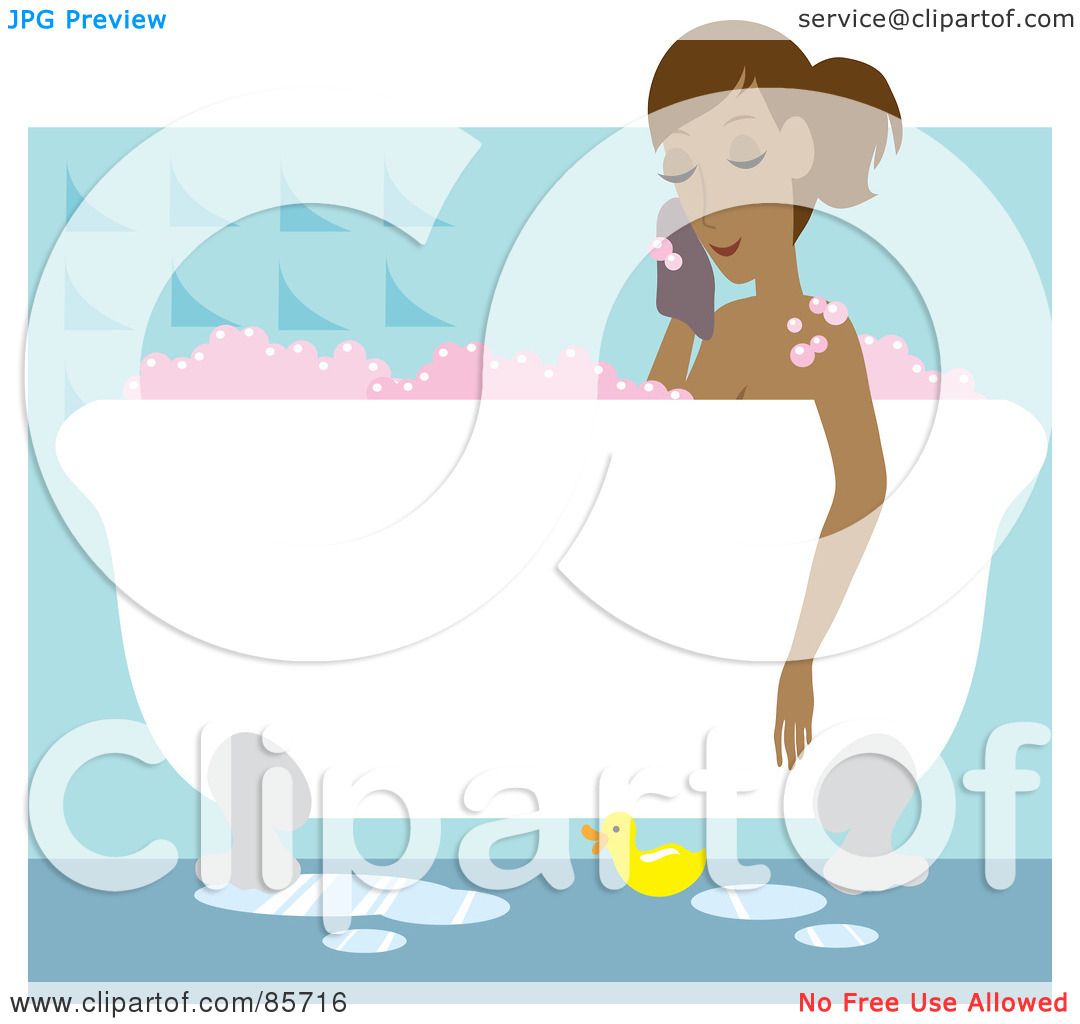 Royalty-Free (RF) Clipart Illustration of a Relaxed Hispanic Woman ...