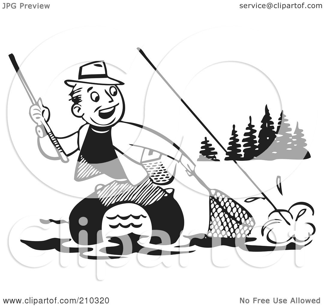 Royalty Free Rf Clipart Illustration Of A Retro Black And White