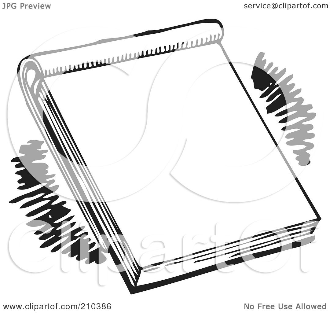 Royalty Free Rf Clipart Illustration Of A Retro Black And White Note Pad By Bestvector