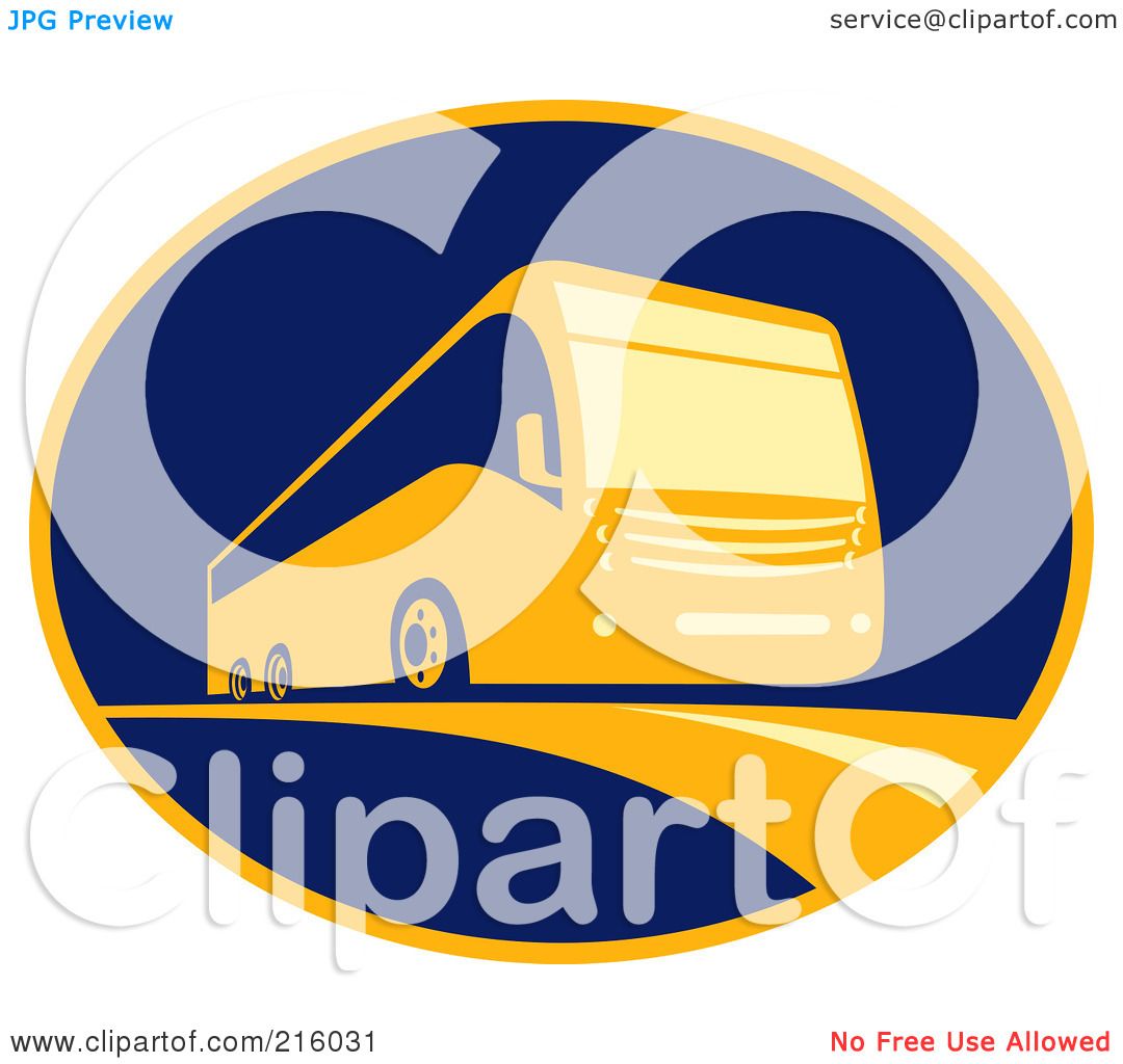 Royalty-Free (RF) Clipart Illustration of a Retro Coach Camper Logo by ...