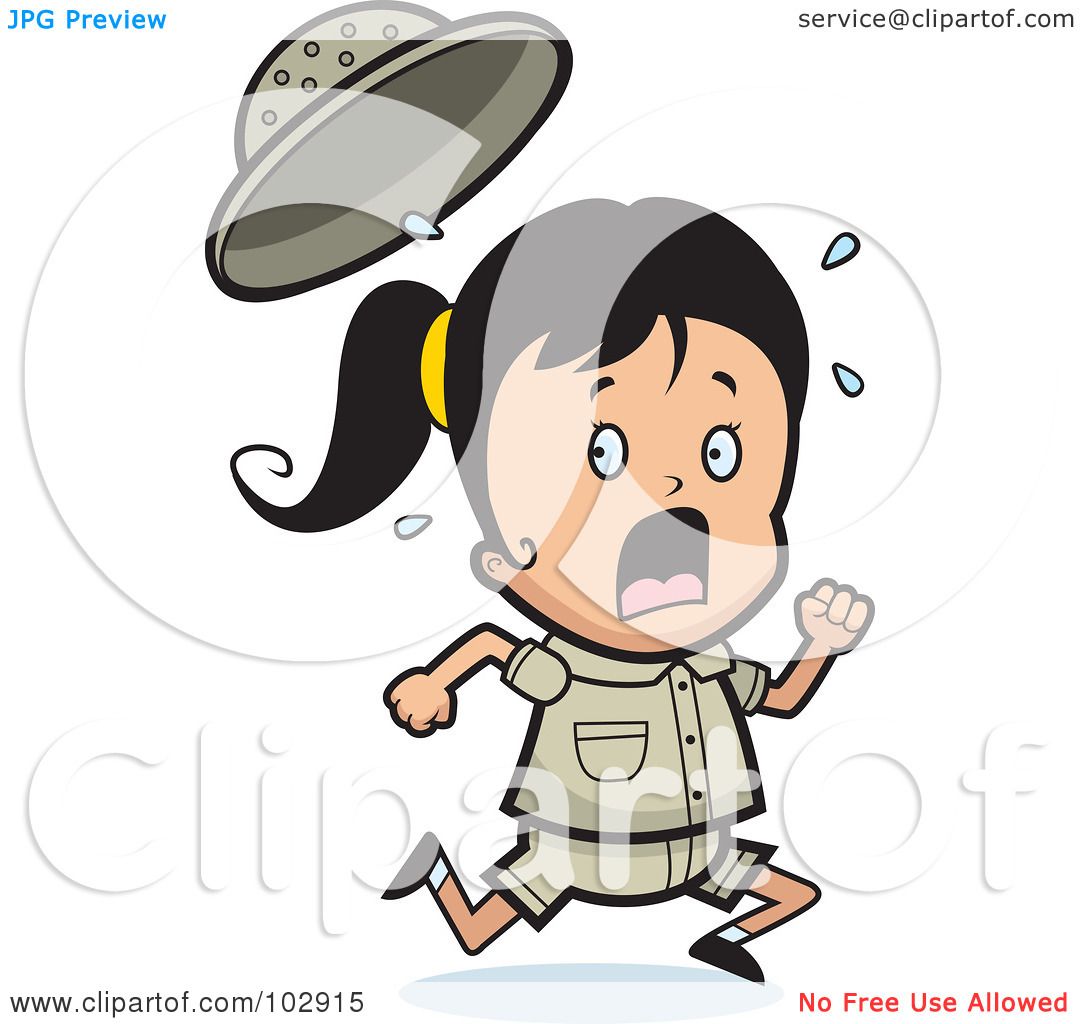 Royalty-Free (RF) Clipart Illustration of a Scared Safari ...