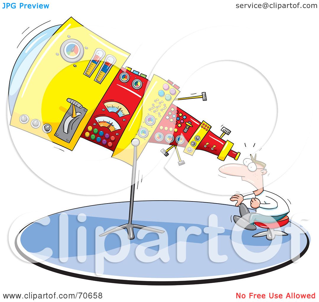 Royalty-Free (RF) Clipart Illustration of a Shocked Man Looking Through ...