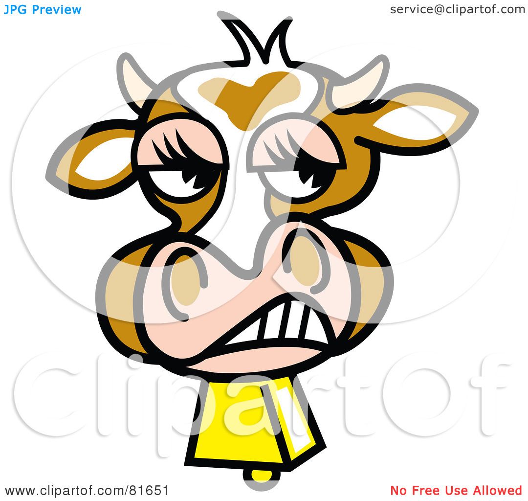 angry cow face