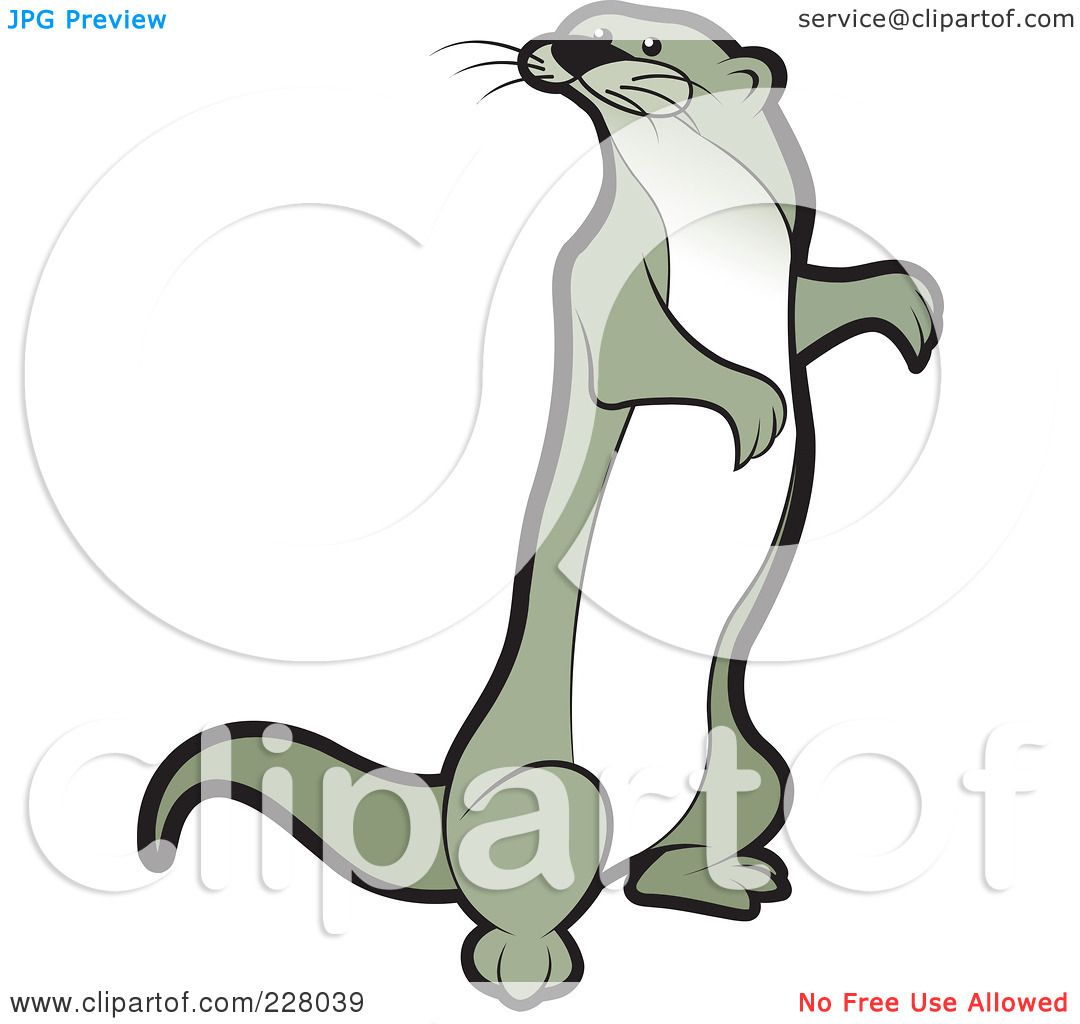 Royalty-Free (RF) Clipart Illustration of a Standing Mongoose by Lal