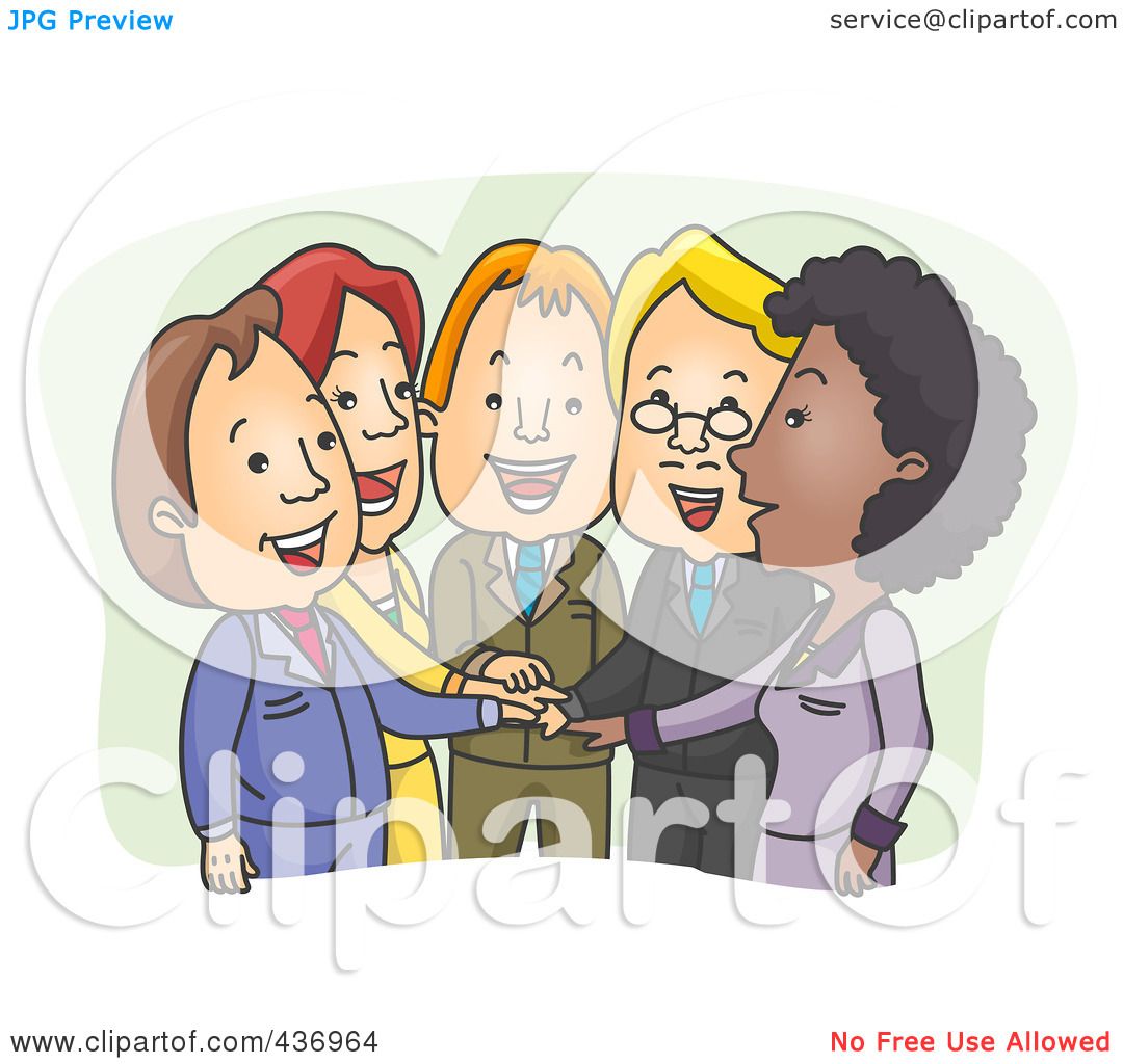 Royalty-Free (RF) Clipart Illustration of a Team Of Business People ...