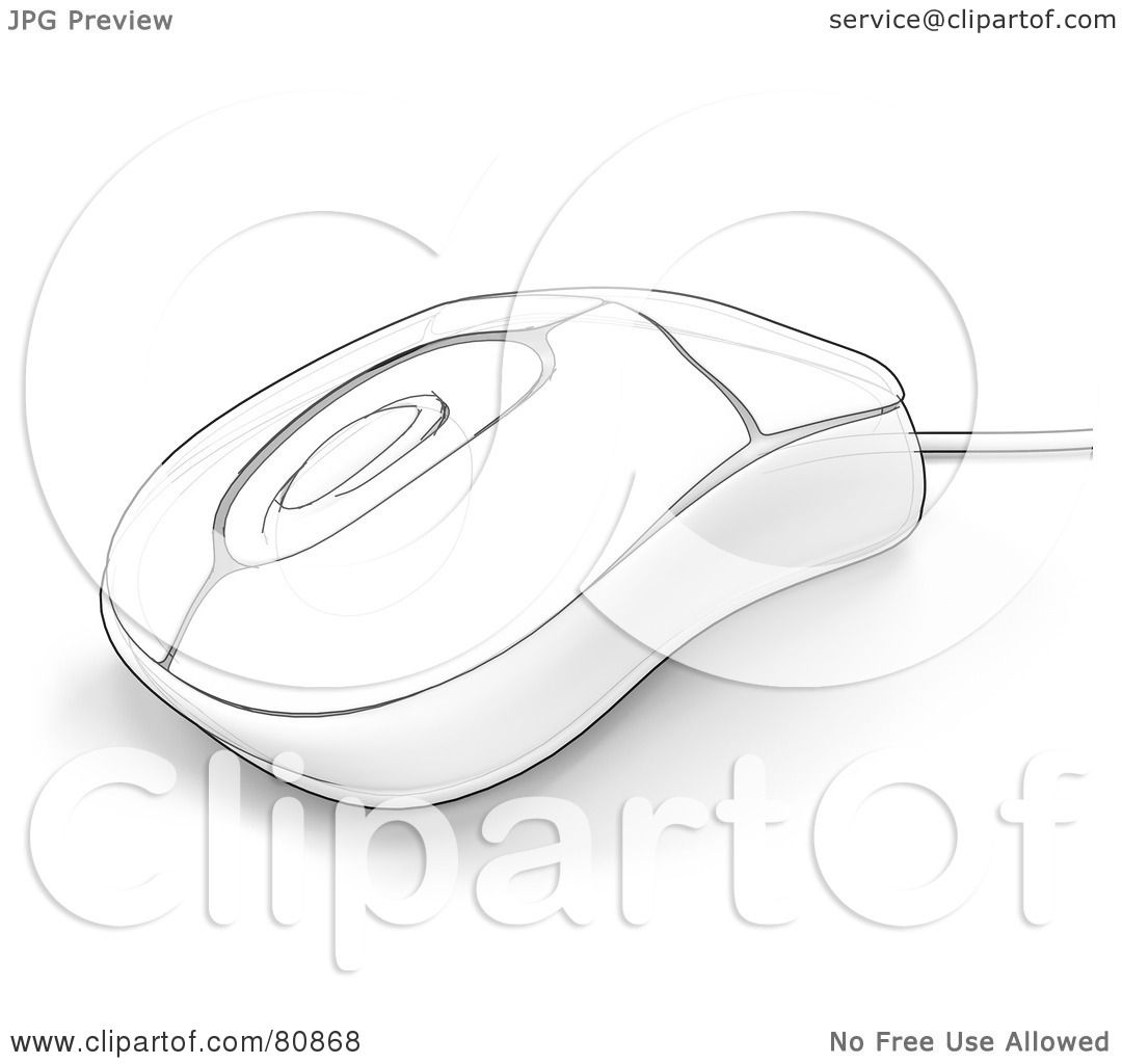Hand drawn with computer mouse sketch Royalty Free Vector