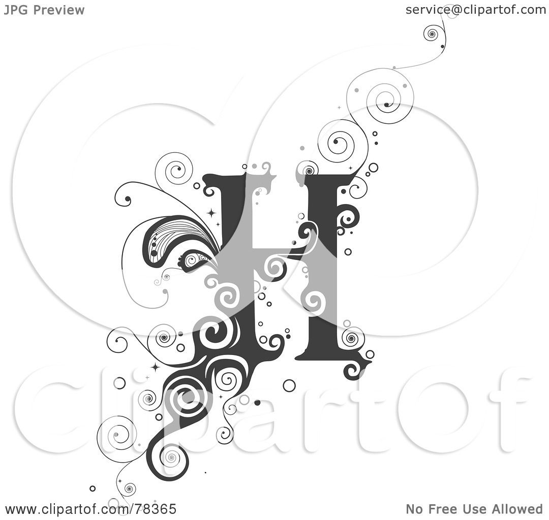 Royalty-Free (RF) Clipart Illustration of a Vine Alphabet Letter H by ...