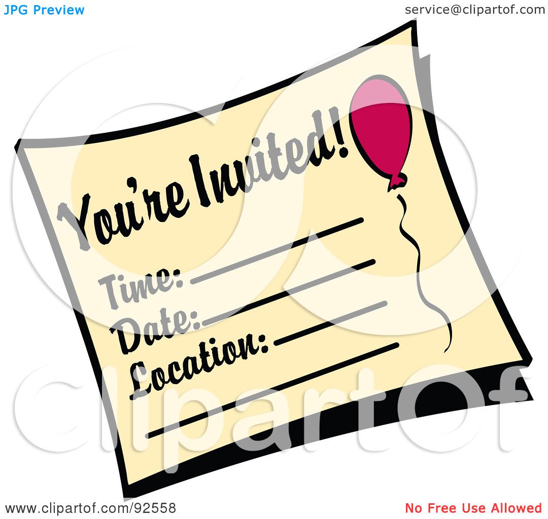 clip art party invitations free - photo #5
