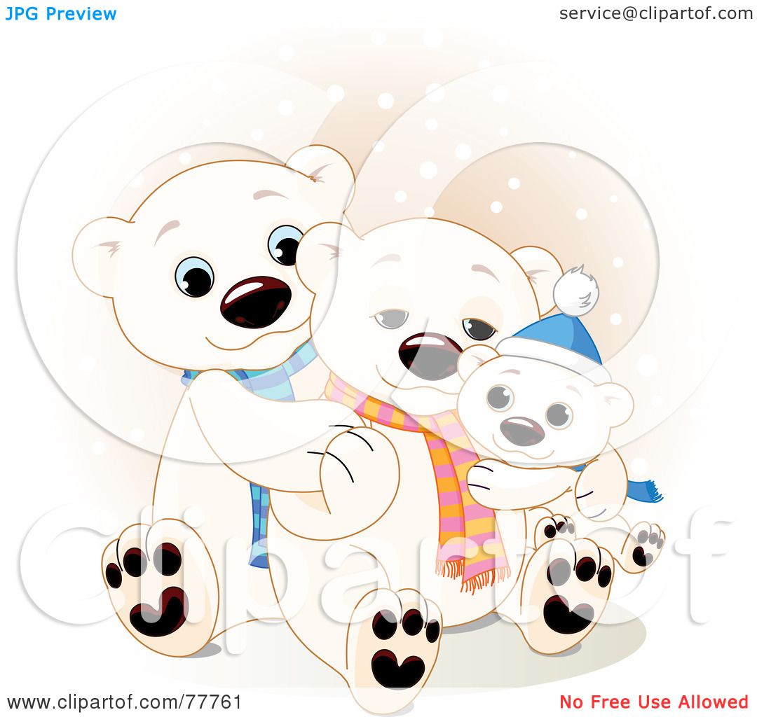 Royalty-Free (RF) Clipart Illustration of an Adorable Polar Bear Family ...