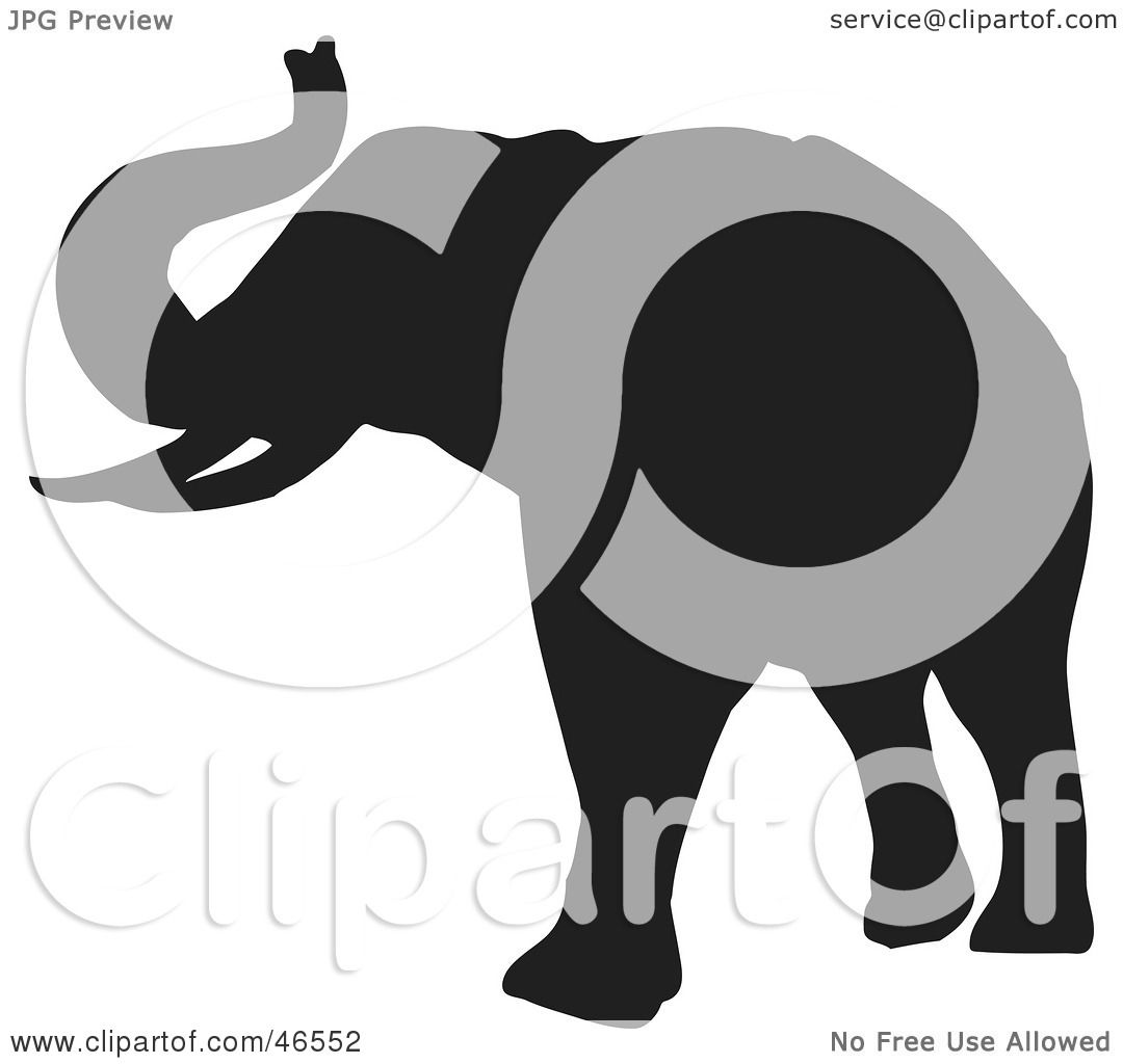 Royalty-Free (RF) Clipart Illustration of an Elephant ...