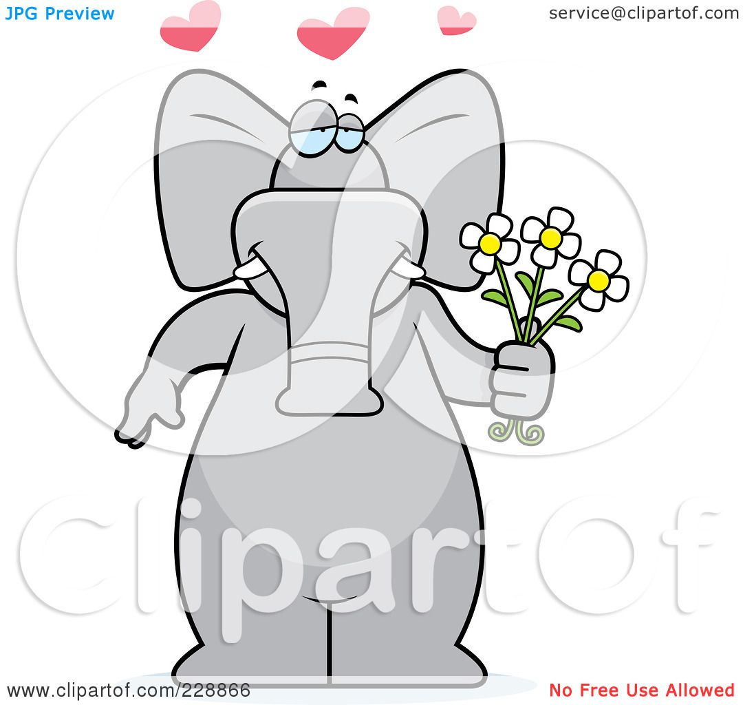 Royalty-Free (RF) Clipart Illustration of an Elephant ...