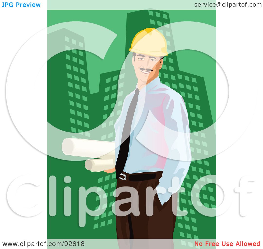 Royalty-Free (RF) Clipart Illustration of an Engineer - 1 by ...