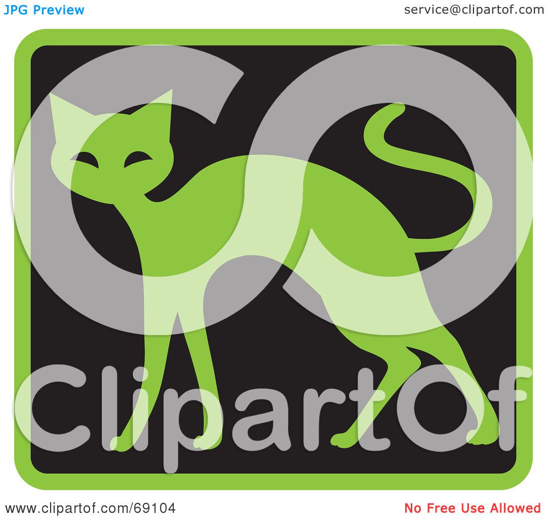 green cat clipart - photo #18