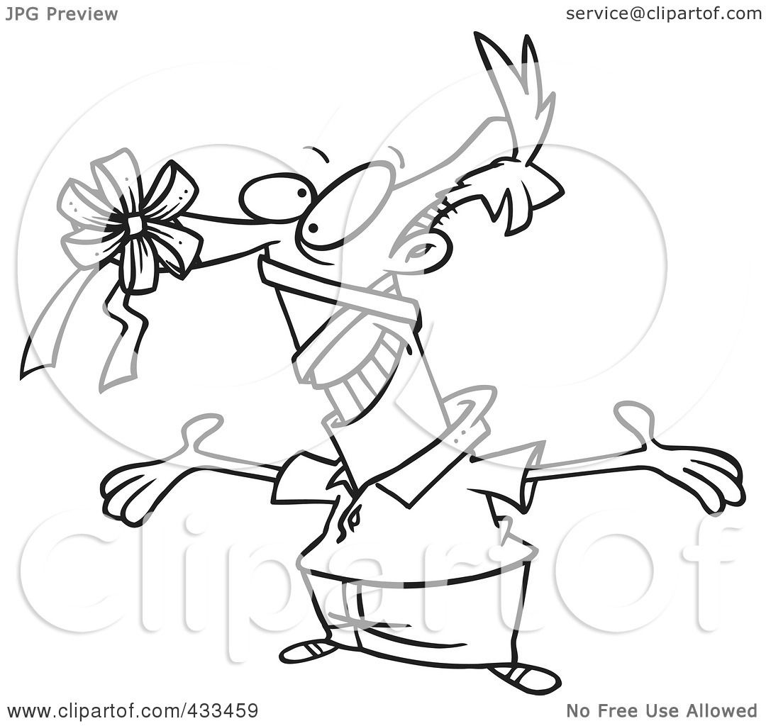 Royalty-Free (RF) Clipart Illustration Of Coloring Page Line Art Of A
