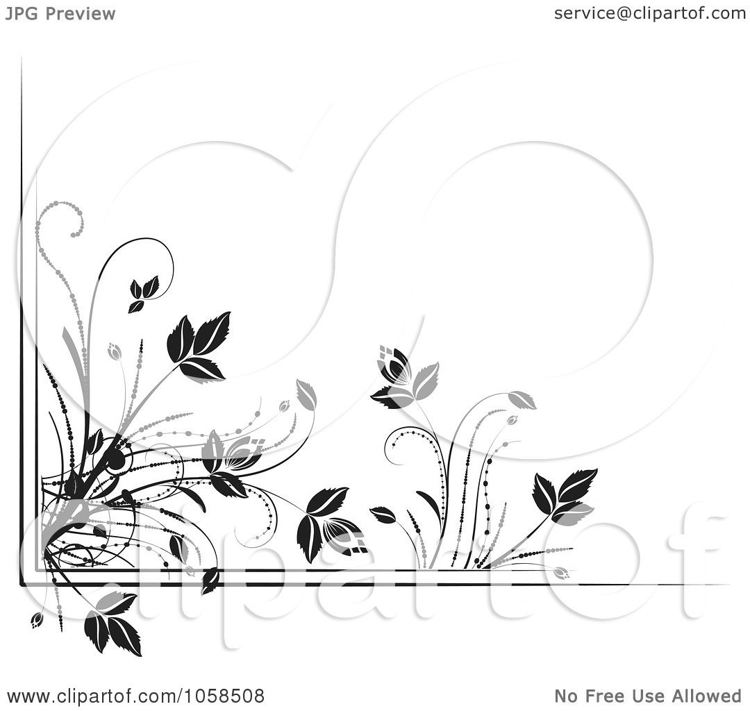 Royalty-Free Vector Clip Art Illustration of a Black And White Ornate