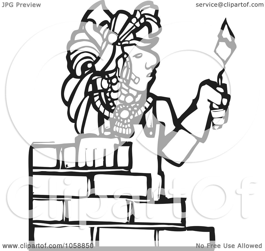 Royalty-Free Vector Clip Art Illustration of a Black And White Woodcut ...