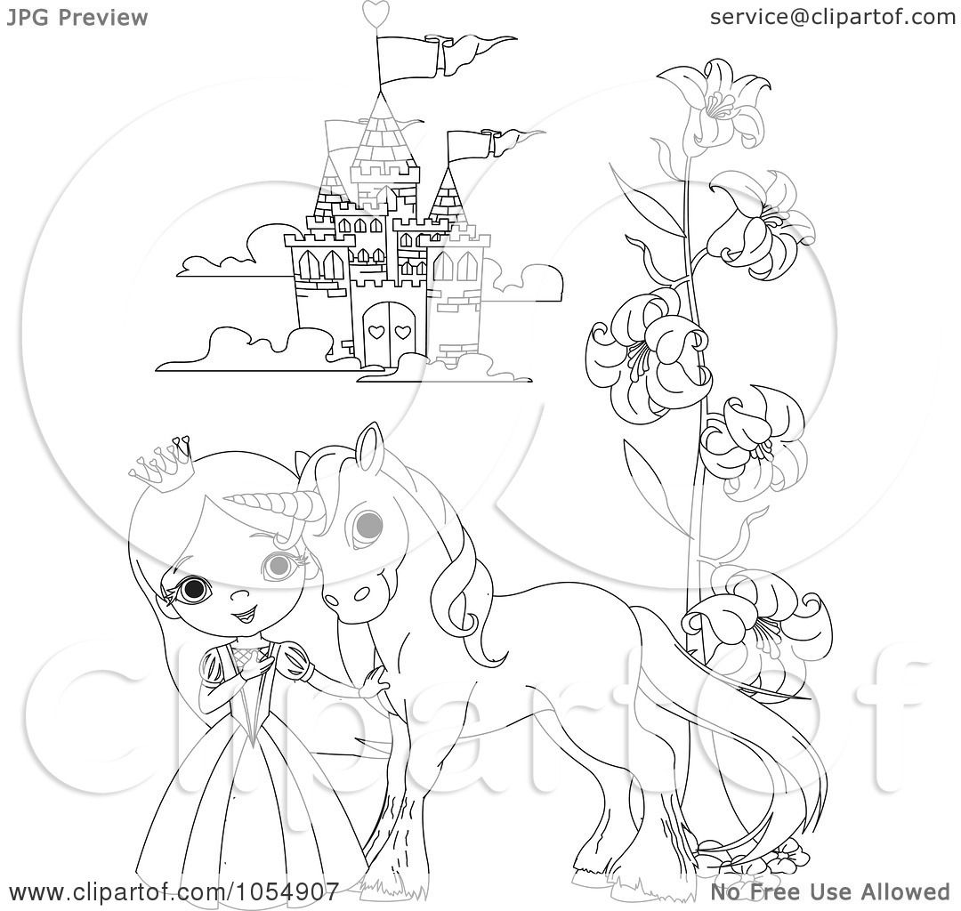 Royalty-Free Vector Clip Art Illustration of a Coloring Page Outline Of