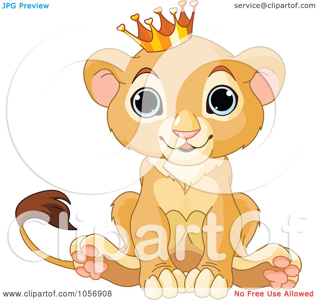 Royalty-Free Vector Clip Art Illustration of a Cute Baby Boy Lion ...