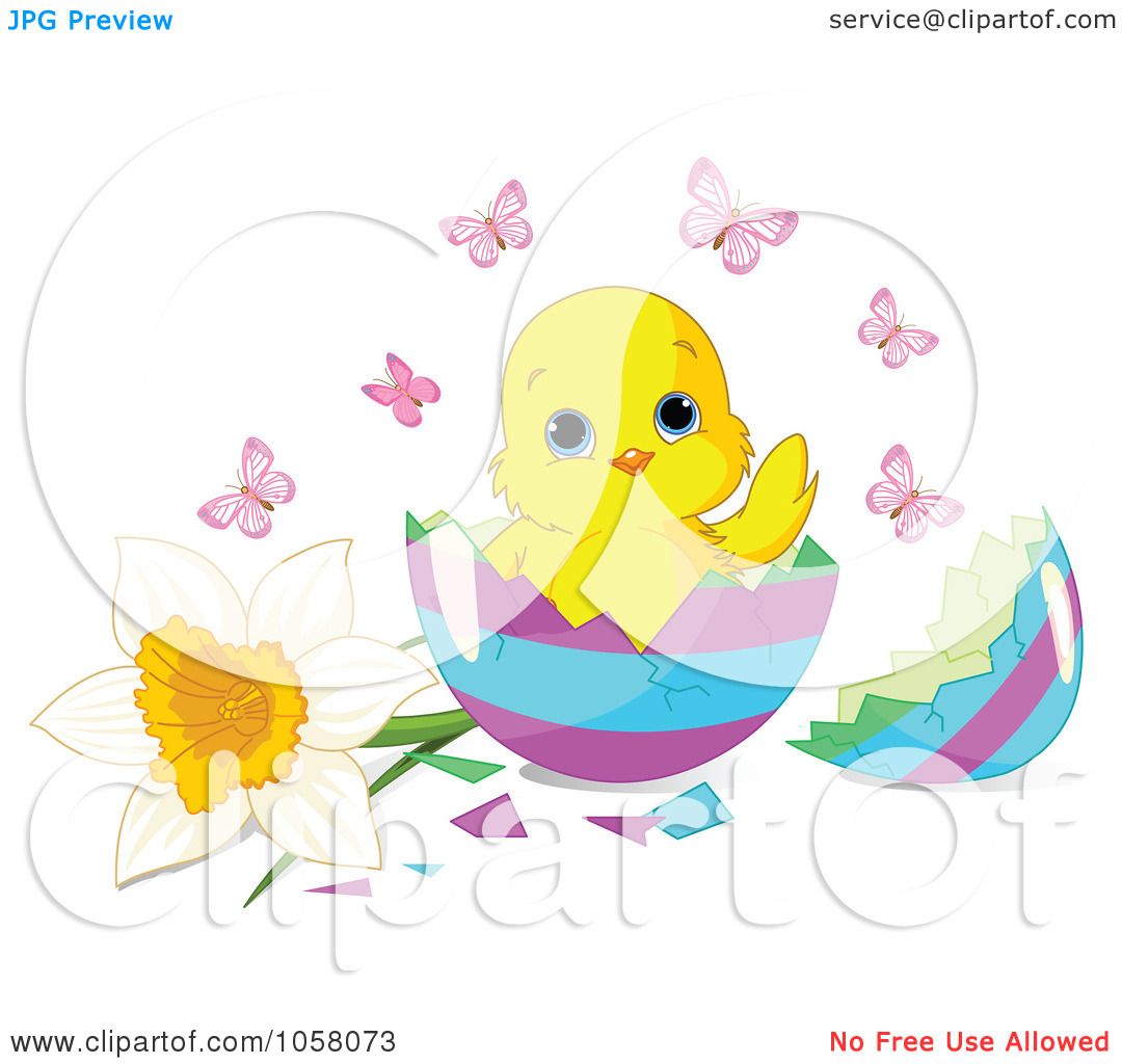 Royalty-Free Vector Clip Art Illustration of a Cute Easter Chick In A ...