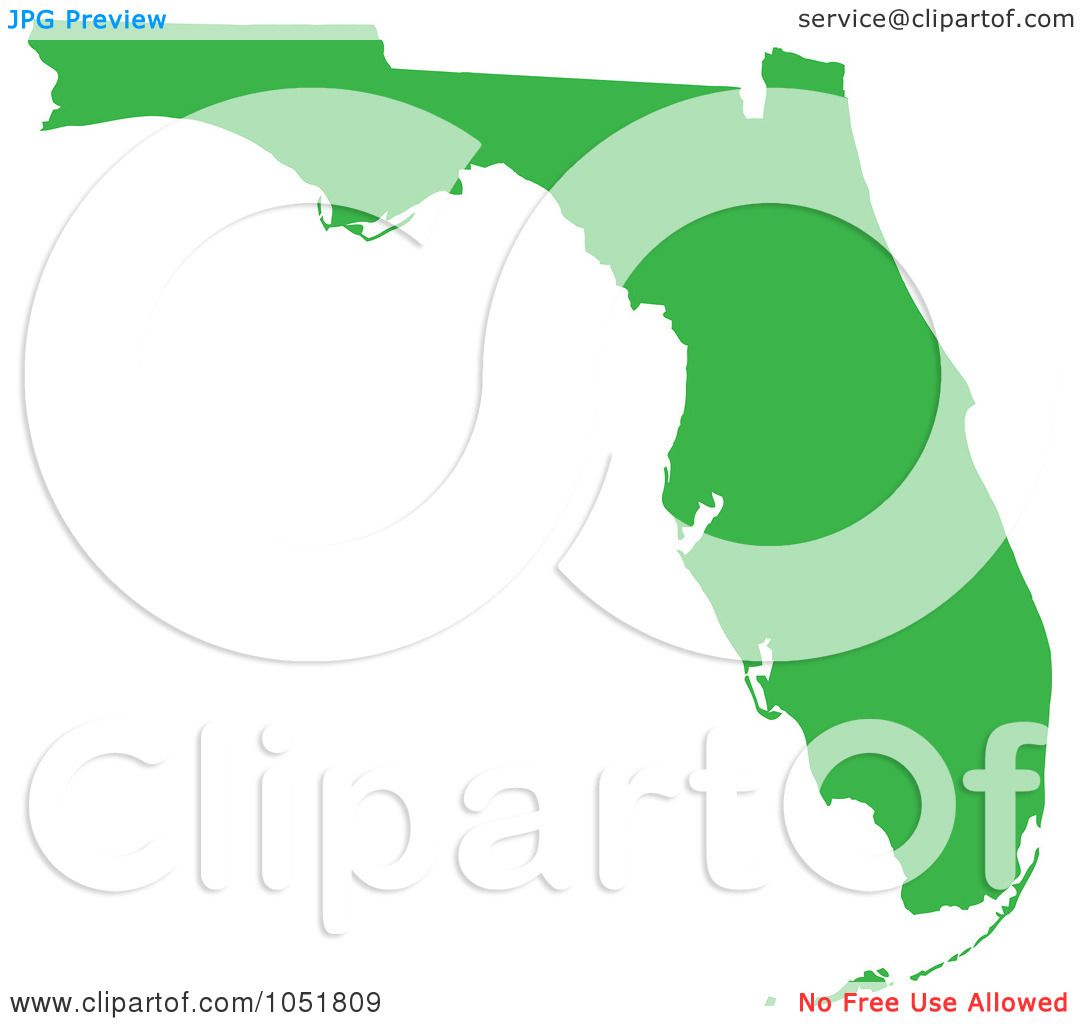 Royalty-Free Vector Clip Art Illustration of a Green Silhouetted Shape
