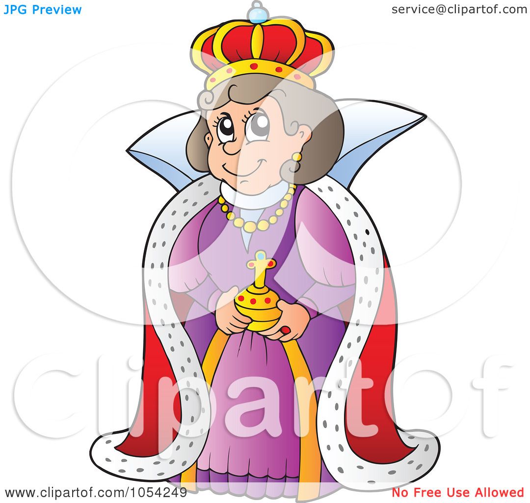 Royalty Free Vector Clip Art Illustration Of A Queen By