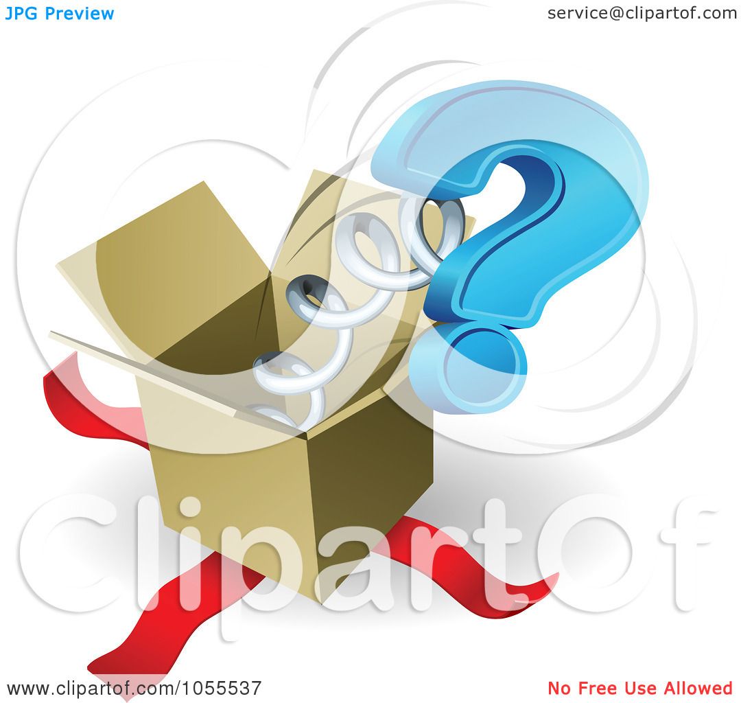 Download Royalty-Free Vector Clip Art Illustration of a Question Mark Springing Out Of A Box by ...