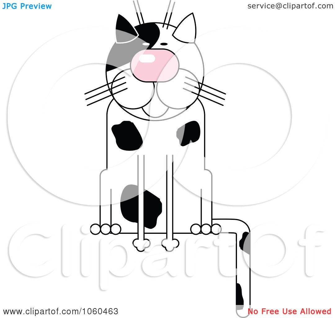 Royalty Free Vector Clip Art Illustration Of A Sitting Cat