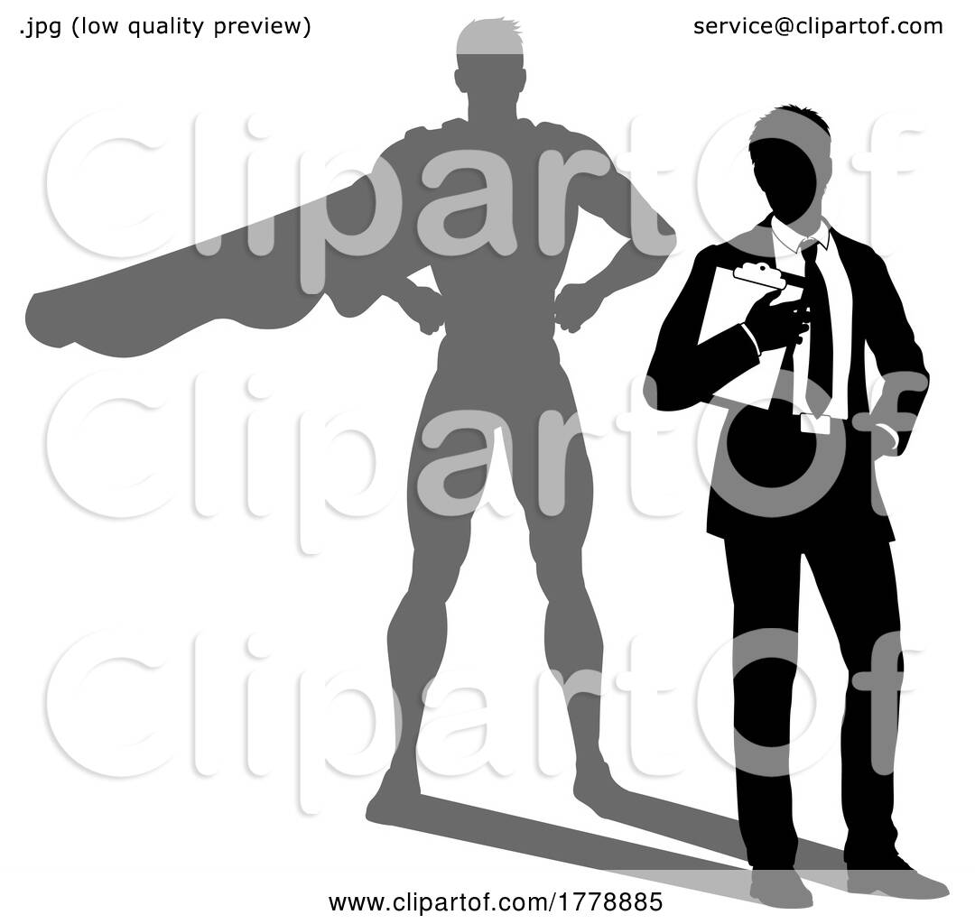 Superhero Business Man With Super Hero Shadow By Atstockillustration 1778885