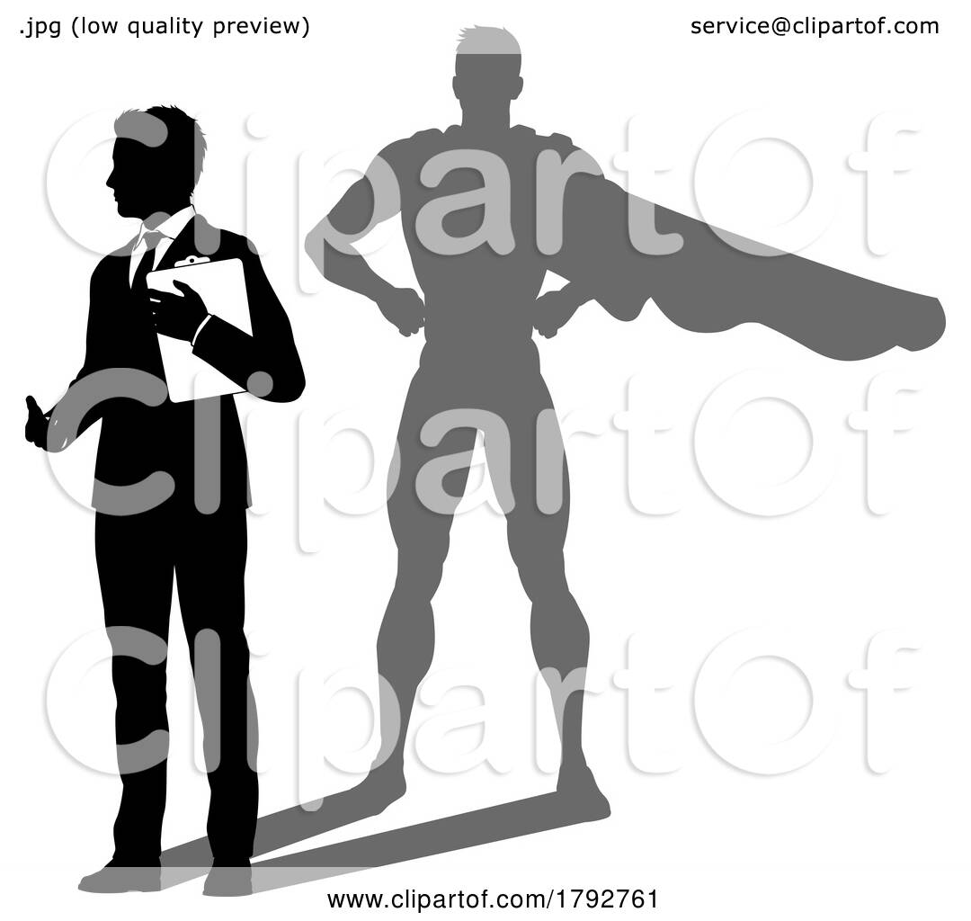 Superhero Business Man With Super Hero Shadow By Atstockillustration 1792761 
