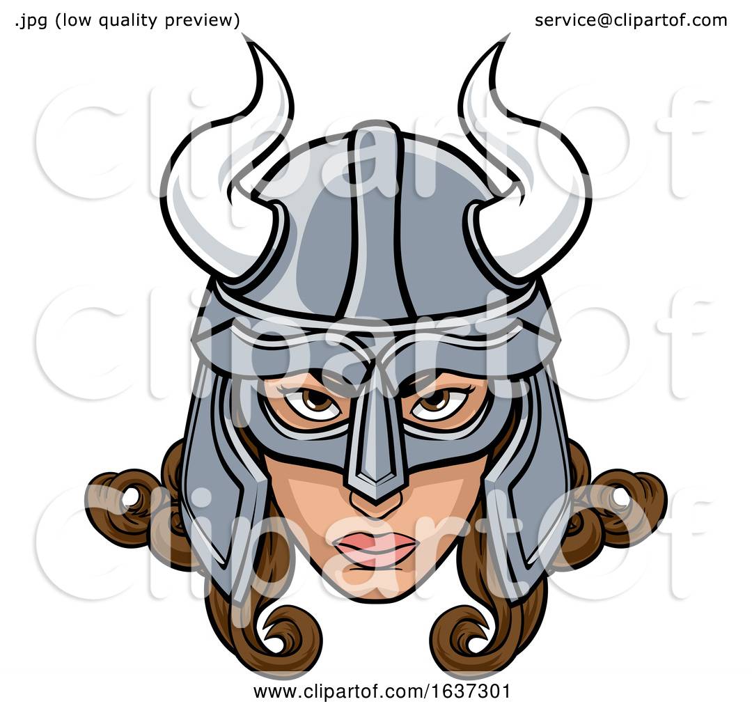 lady warrior mascot clipart